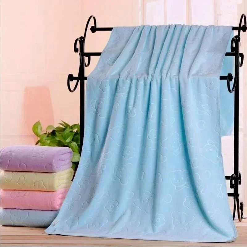 Home Textiles Face Towel - Handuk Mandi Beruang Timbul Serat Mikro