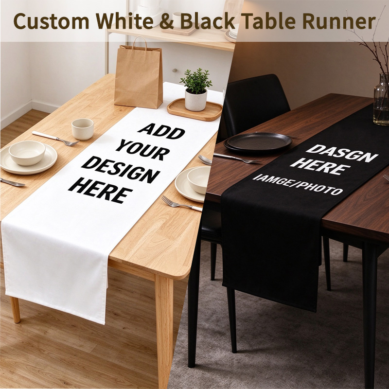 Taplak Meja Hitam/Putih untuk  - Home Textile ulasan dan harga