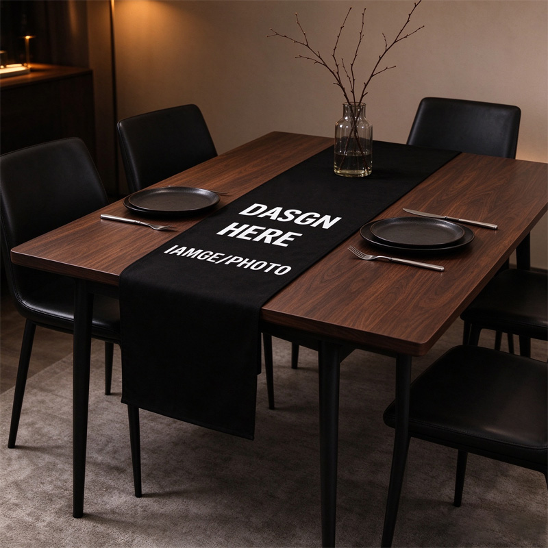 Taplak Meja Hitam/Putih untuk  - Home Textile ulasan dan harga