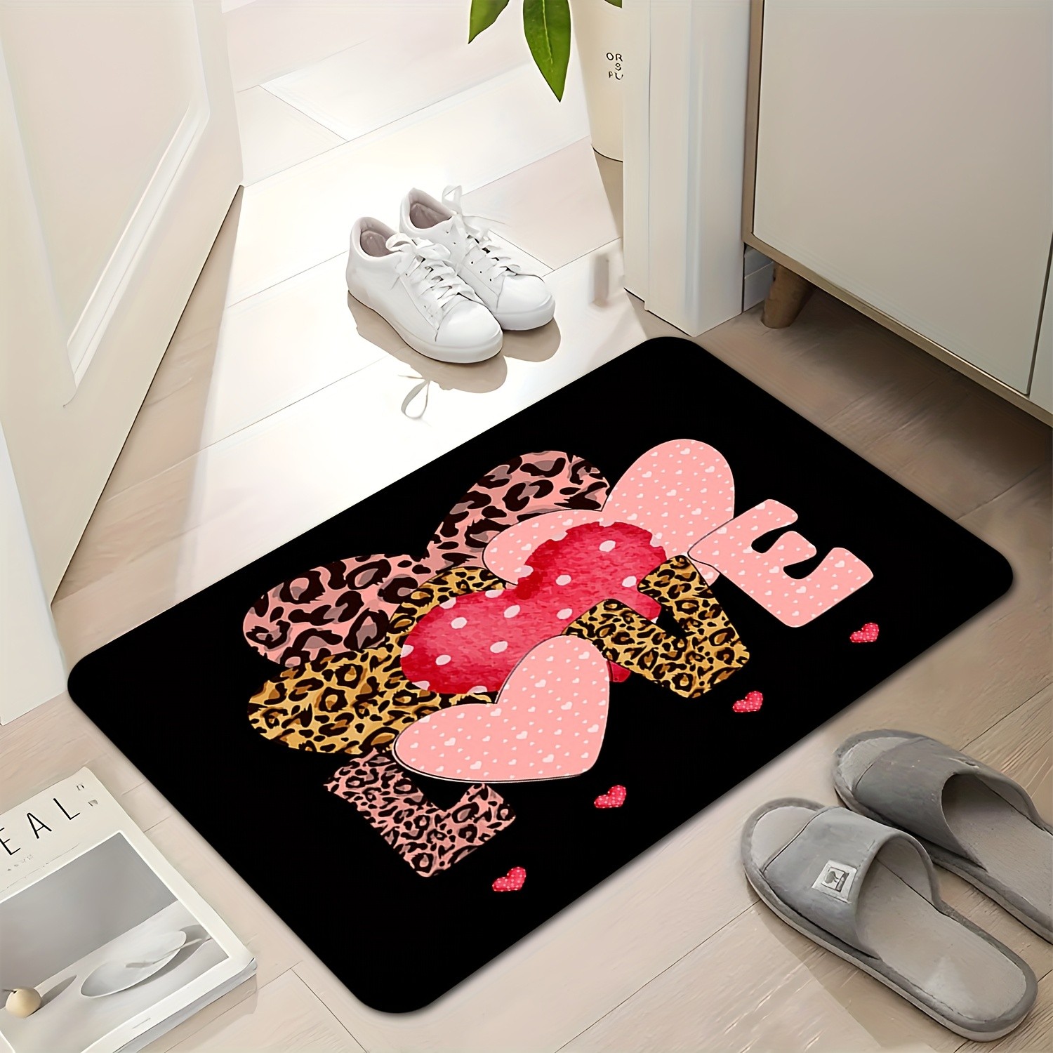Keset Pintu Motif Hati Leopard - Home Textiles Premium ulasan dan harga